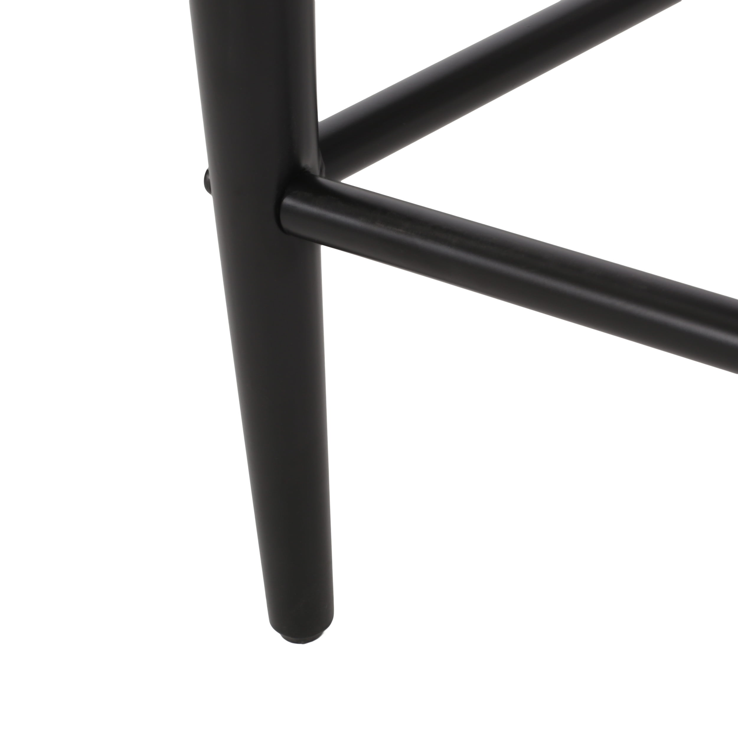 Noble House Boise Fabric Upholstered Counter Stools, Gold Arm, Black Metal Frame, Modern Design, Beige, Set of 2
