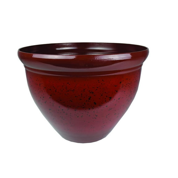 Myers PZA16000Y35 16 in. Warm Red Pizzazz Resin Planter