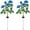 Blue, variant on Rirool 2-Pack Solar Rose Flower Stake Lights, 10 Waterproof LED Flowers for Outdoor Garden, Pathway, Patio, Yard Decoration, Blue - Yellow