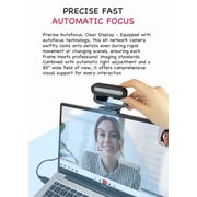 4K USB Webcam with Fill Light, Halloween Gift,and-Play, Autofocus Streaming Camera