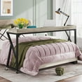 thumbnail image 3 of Tribesigns 70.9" Overbed Table, Mobile Over Bed Desk with Adjustable Tilt Board, 2 AC Outlets & 2 USB Ports, Full/Queen Beds, Gray, 3 of 7