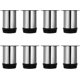 thumbnail image 1 of CHAO Juego de 8 patas para muebles, patas de cocina ajustables Ø 50 mm/altura 80 mm, patas redondas de metal y acero inoxidable para sofá, patas de mesa, 1 of 1