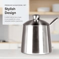 thumbnail image 4 of Frieling USA Brushed Stainless Steel Sugar Bowl with Lid and Spoon 10 Ounce Silver, 4 of 7