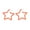 Orange, variant on HUANLEDASH 1 Pair Exaggerated Hollow Star Shape Ear Studs Candy Color Acrylic Stud Earrings Fashion Jewelry Accessories Gift