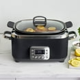thumbnail image 4 of GreenPan 6-Quart, 14-in-1 Slow Cooker, Family Size, Ceramic Nonstick, Dishwasher Safe Parts, Black, 4 of 11
