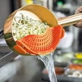 thumbnail image 3 of Clip On Strainer Silicone for all Pots and Pans,  Pasta Strainer Clip on Food Strainer for Meat Vegetables Fruit Silicone Kitchen Colander, 3 of 6