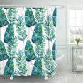 thumbnail image 1 of KSADK Aloha Watercolor with Green Tropical Leaves Banana Tree Leaf Palm Botanical Shower Curtain 66x72 inch, 1 of 1