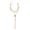 B, variant on Trendy Long Tassels Necklace Pentagrams Pattern Pendant Modern Long Necklace for Women Fashion Party