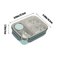 thumbnail image 3 of Miogawg Bento Box Adult Lunch Box, Stainless Steel Lunch Box, 3 Grid Portable Leakproof Box, Food Storage Container, Good Sealing Performance, Includes Spoons And Chopsticks, 3 of 7