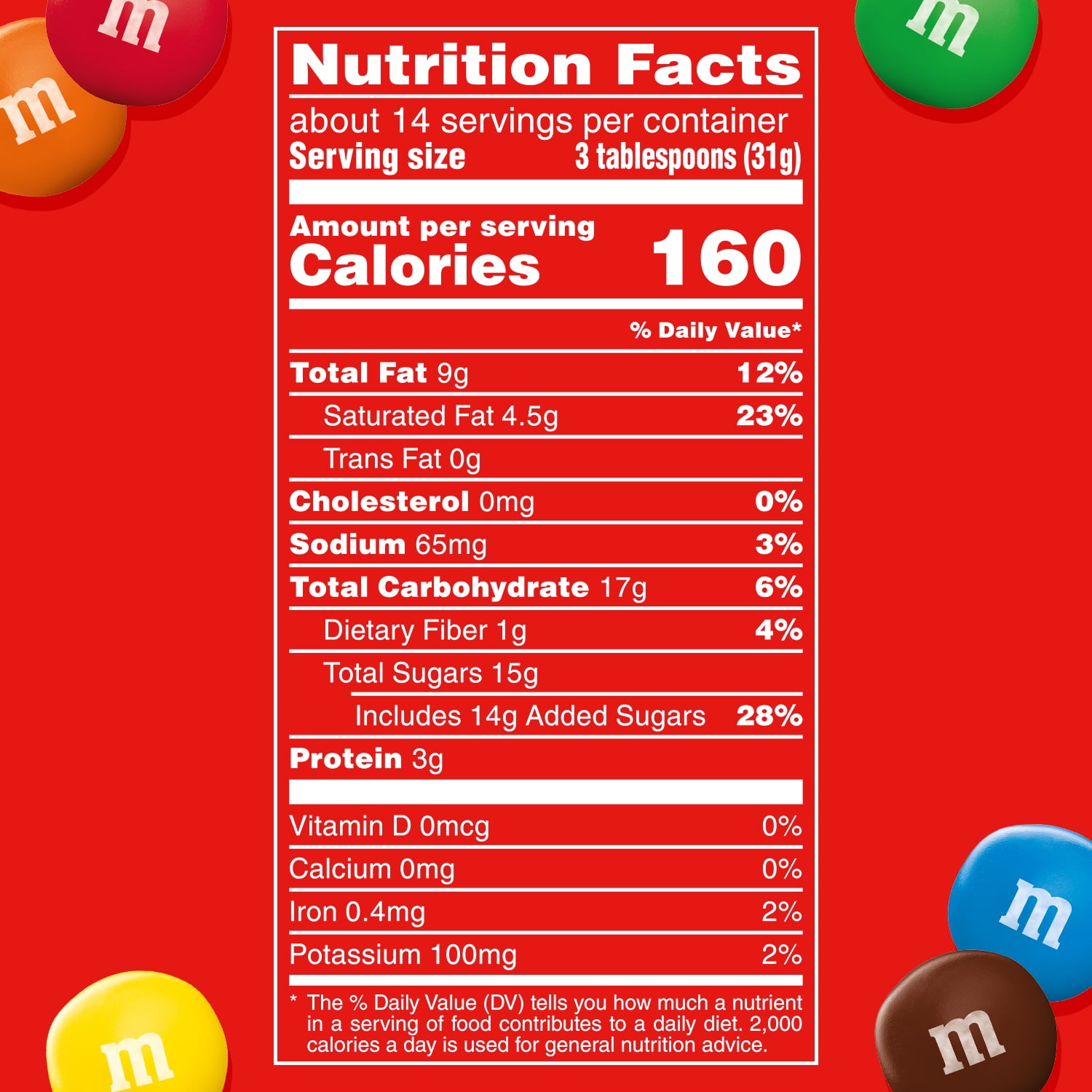 M&M's Minis Peanut Butter Candy, Family Size - 15 oz Bulk Resealable Bag