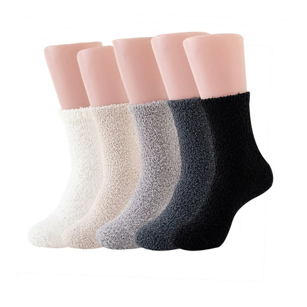 5 pares de calcetines suaves para mujer, calcetines de invierno, calcetines mullidos 37-43