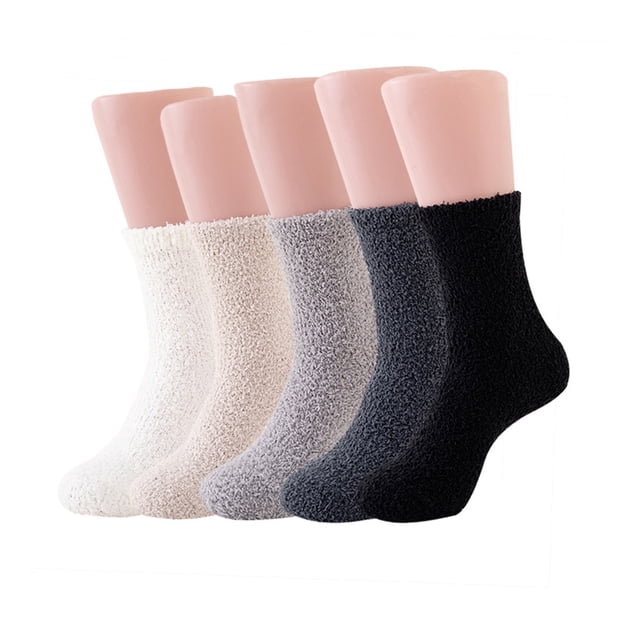5 pares de calcetines suaves para mujer, calcetines de invierno, calcetines mullidos 37-43
