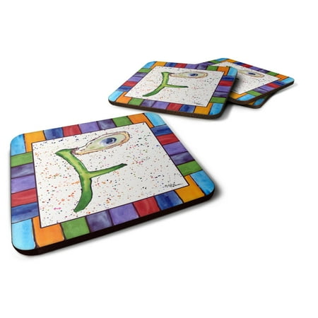 

Carolines Treasures 8429-FFC Beach and Seafood Foam Coaster Set of 4 3 1/2 x 3 1/2 multicolor