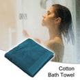 thumbnail image 3 of 1pc Soft Absorbent Cotton Bath Towel Classic Design Blue 59.06''x28.35'' for Bathroom Shower, 3 of 7