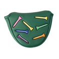 thumbnail image 3 of S SERENABLE Golf Mallet Putter Cover Wear Resistant Easy Cleaning Club Cover Green Semicircle, 3 of 9