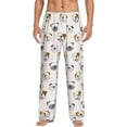 thumbnail image 2 of Picia Bulldog Face Mens Soft Woven Cotton Elastic Waistband Sleep Pajama Pant Lounge Sleep Pant With Pockets And Drawstring-Small, 2 of 9