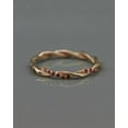 thumbnail image 5 of Women's Twist Eternity Band Ring 0.40Ct Round Cut Simulated Red Ruby 14k Rose Gold Plated, 5 of 5