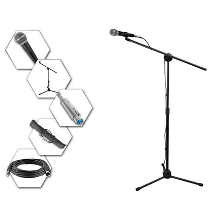 - Technical Pro Tripod Stand, Microphone, Boom, Carrying Bag, Cable & Adapter Set - MC1ST