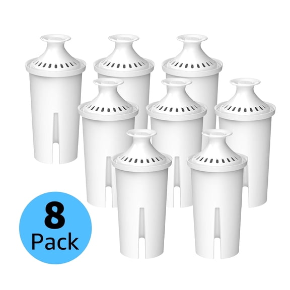 AQUA CREST CF06A Replacement for Brita® Filter, Brita® Water Pitchers and Dispensers, Classic OB03, Mavea® 107007, and More, NSF Certified Pitcher Water Filter, 8 Pack