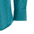 thumbnail image 4 of Wrangler Men's George Strait By Floral Print Long Sleeve Button-Down Western Teal Medium, 4 of 5