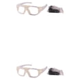 thumbnail image 1 of Minnieouse Gafas multifuncionales para deportes y actividades al aire libre Gafas deportivas Gafas de seguridad Gafas de seguridad Marco blanco marco blanco transparente 2Conjunto, 1 of 6