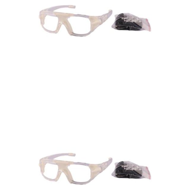 Minnieouse Gafas multifuncionales para deportes y actividades al aire libre Gafas deportivas Gafas de seguridad Gafas de seguridad Marco blanco marco blanco transparente 2Conjunto