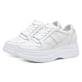 thumbnail image 3 of CMR CHAMARIPA Height Increasing Shoes For Women - Elevator Sneakers For Women - Casual Women's White Wedge Sneakers 8CM / 3.15 Inches, 3 of 8