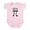 Petal Pink, variant on CafePress - Cutie Pi Body Suit - Baby Light Bodysuit, Size Newborn - 24 Months