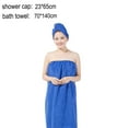 thumbnail image 2 of Women's Ecofabric Terry Cloth Spa Package: Body Wrap & Hair Towels-blue, 2 of 5