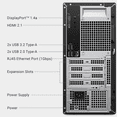 thumbnail image 3 of Dell ECT1250 Business Desktop Tower Intel Core Ultra 5-225 (Beat i7-14700) Intel UHD Graphics 32GB DDR5 RAM 2TB SSD Wi-Fi 6 BT 5.4 Wired KB and Mouse USB-C HDMI RJ-45 DP 1.4 Windows 11 Pro Black, 3 of 11