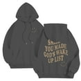 thumbnail image 2 of Christian Hoodies for Men 2025 Smile You Made God's Wake Up List Hoodie with Pockets Hooded Sweatshirt Pullover Tops, 2 of 6