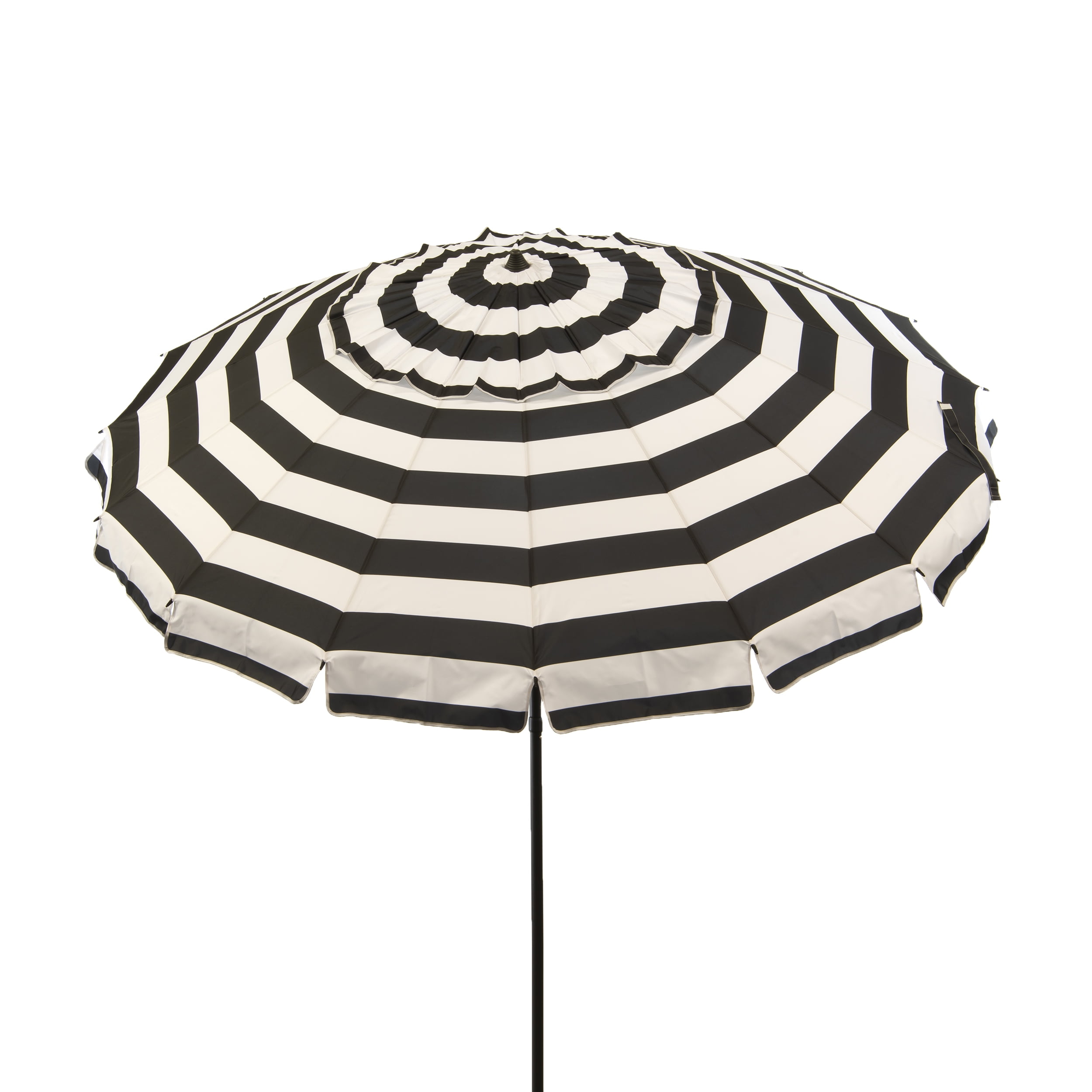 DestinationGear 8 ft Black and White Stripe Deluxe Patio and Beach