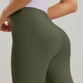 thumbnail image 3 of ClodeEU Women's High Waist Stretchy Workout Leggings with Pockets,Casual Yoga Pants Army Green,Women's Plus L, 3 of 4