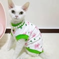 thumbnail image 3 of PUMYPOREITY Vêtements pour Chat Sphynx : Chandail Extensible, Chemise Douce Sans Poils, Pyjama Chandail, Col Roulé pour Cornish Rex, Devon Rex - Vert, G, 3 of 6