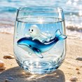 thumbnail image 5 of JWZZYD Artisanal Blue Ringed Octopus Glassware, Octopuses Stemless Wine Glasses, Handcrafted Marine Animal Bar Glass, Clear Decorative Drinkware for Home Bar Kitchen, Ocean Lovers(Ghost Whale-A), 5 of 7