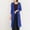 Blue, variant on Mqqzkk Women's Long Cardigan Casual Long Sleeve Lightweight Open Front Long Jackets with Pocket