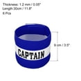 thumbnail image 2 of Uxcell Elastic Captain's Armband  Soccer Team Training Arm Band Blue 6 Pack, 2 of 7