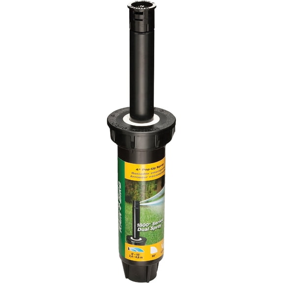 Rain Bird 1804Q Professional Pop-Up Sprinkler, 90 Quarter Circle Pattern, 8' - 15' Spray Distance, 4" Pop-up Height
