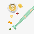 thumbnail image 5 of Hand Blender Kitchen Food Vegetable Grinder Food Mixer Purees Smoothies Shakes Sauces Soups Sage US Plug Red, 5 of 5