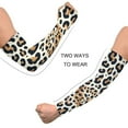 thumbnail image 4 of ALAZA Leopard Brown UV Sun Protection Arm Sleeves UPF 50+ Compression Cooling Sleeve 1 Pair, 4 of 7