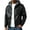 Black, variant on WIZUTIZ Men's Leather Jacket Solid Color Motorcycle Vintage Zipper Pocket Long Sleeve Hoodless PU Coat for Winter Casual Daily Outdoor Mens Fashion