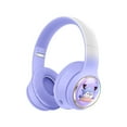 thumbnail image 2 of Auriculares inalámbricos Bluetooth supraaurales, larga duración de la batería, púrpura, 2 of 4