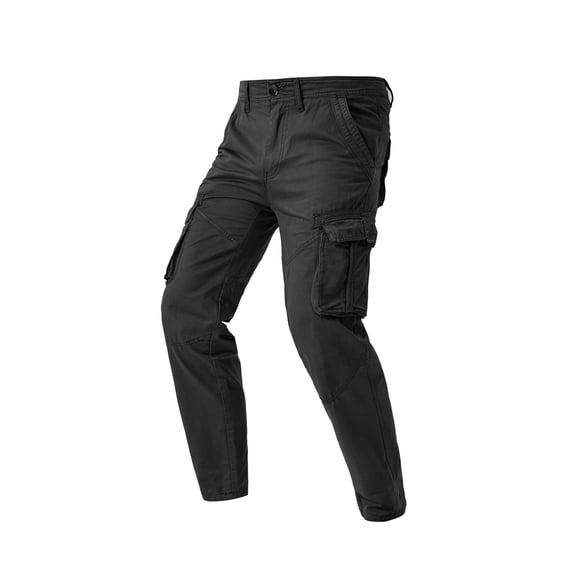 DPTALR Men's Solid Color Multi-Pocket Fashionable Outdoor Workwear Pants,Dark Blue,Size 38