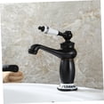 thumbnail image 3 of FUTUREORYY Bathroom Mixer Tap Sink Faucet Black Brass Hot and Cold Water Control 1Set, 3 of 8