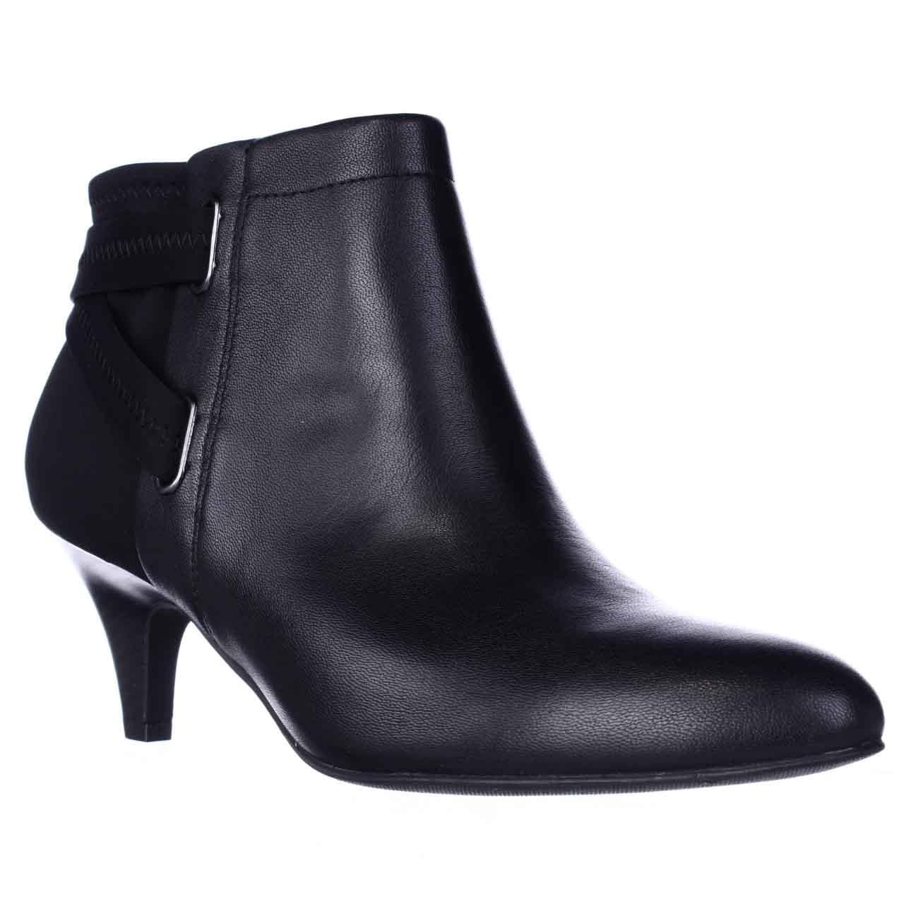 black strappy booties