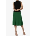thumbnail image 6 of Women's PLUS Simple Foldover Stretch A-Line Flared Knee Length Skirt Comfy Stylish, 6 of 7