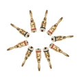 thumbnail image 1 of 5 Pairs of 4mm 24K Gold Plated Open Screw Type Banana Plug Connectors for Speaker (Black and Red), 1 of 1