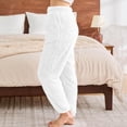thumbnail image 4 of Womens Fleece Pajama Pants Winter Warm Plush Flannel Sleep Bottoms Soft Fuzzy Lounge Pants with Pockets Sleepwear, 4 of 7