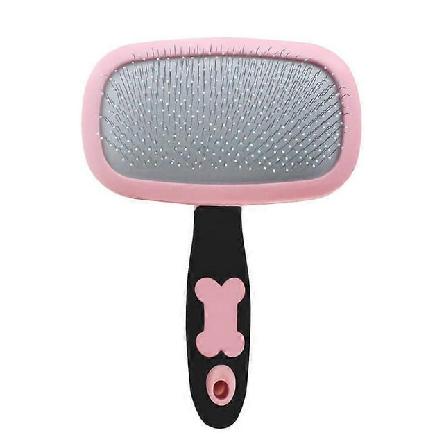 Brosse à Lisser Grande, Brosse Flexible à Rotation à 360 Degrés pour Chien à Longues Poils, Brosse à Lisser pour Chien et Chat, Brosse à Lisser pour Animaux (Grande, Bleue) Rose
