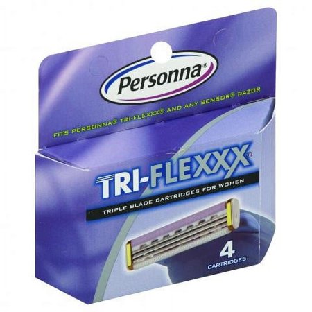American Safety Razor Personna Tri-Flexxx Triple Blade Cartridges, 4 ea